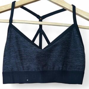Aeropostale Heather Dark Blue Strappy Sports Bralette